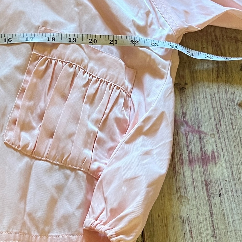 Viotto,Blush Peplum Windbreaker Jacket Lightweight Utility Snap-Front SIZE L - Picture 12 of 12